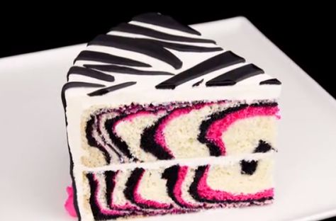 cake Zebra Cakes, Torte Creative, Cookies Cupcake, Zebra Cake, Torte Cupcake, A Piece Of Cake, Piece Of Cake, Cake Decorating Tutorials, Pink Zebra