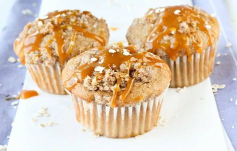 Spice Cake Muffins, Batch Prep, Low Calorie Bread, Cake Mix Muffins, Crumb Muffins, Streusel Muffins, Caramel Drizzle, Cake Muffins, Muffin Streusel