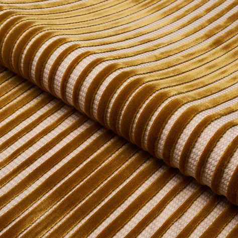 Chimay Stripe Velvet - Bronze Fabrics | Schumacher Bronze Fabric, Chintz Fabric, Schumacher Fabric, Velvet Collection, Pattern Play, Pierre Frey, Jacquard Pattern, Striped Fabrics, Pattern Names