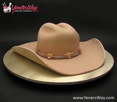 Cowboy Hat Cake - Cake by Serdar Yener | Yeners Way - Cake Art Tutorials Cowboy Hat Cake, Learn Cake Decorating, Pinterest Cake, Hat Cake, Make Up Cake, Cake Cake, Cowboy Hat, Cake Art, Suitcases