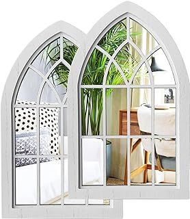 Shabby Chic Living Room Furniture, Rustic Arch, White Porch, Mirror For Living Room, Arch Window, Entry Mirror, Farmhouse Mirrors, Wall Mirrors Set, Rustic Wall Mirrors