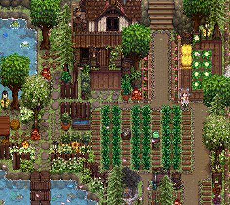 Stardew Crops Layout, Stardew Valley Bee House Layout, Stardew Valley Meadowlands Farm Layout 1.6, Stardew Valley Expanded Farm Layout, Stardew Meadowlands Farm, Stardew Valley Farm Layout, Stardew Mods, Stardew Farm, Stardew Valley Farm