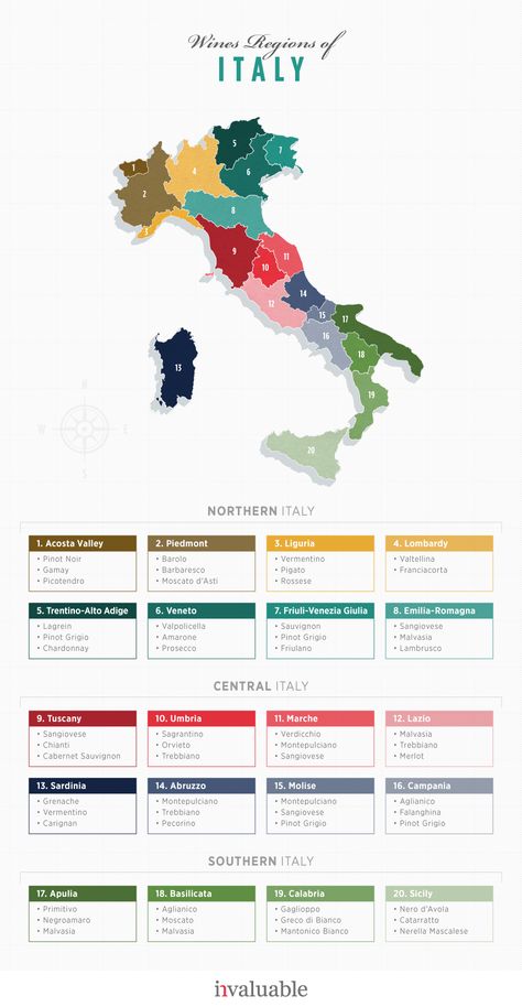 Wine Map Italy, Wine In Italy, Wine Region Map, Best Italian Wines, Wine Chart, Wine Folly, Italian Wines, Wine Map, Wine Knowledge