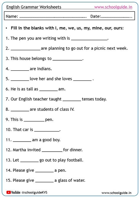 Free Printable Pronouns Worksheets | Free English Grammar Worksheets | Pronouns Worksheets Free PDFs | School Guide Pronouns Worksheet Class 4, Pronounce Worksheet, Pronouns Worksheet For Grade 3, Pronoun Worksheet, Princess Lessons, Personal Pronouns Worksheets, Pronouns Worksheet, Interrogative Pronouns, Articles Worksheet