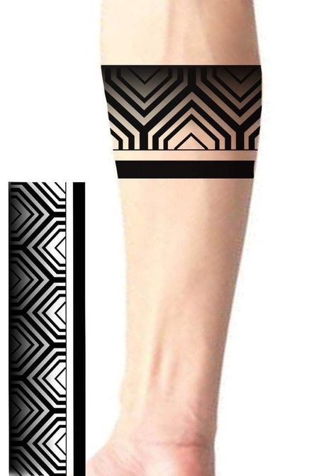 Armband Tattoo Design Men, Geometric Arm Band Tattoo Design, Geometric Arm Band Tattoo, Armband Tattoo Design Patterns, Geometric Armband Tattoo, Arm Band Tattoos For Men, Tattoos Pulseras, Bracelet Tattoo For Man, Leg Band Tattoos