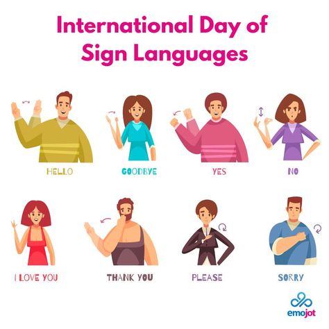 🤟💫 Let's embrace the beauty of sign languages, promote inclusion, and honor the Deaf community's rich culture and communication. . . . #InternationalDayOfSignLanguages #DeafCulture #InclusionMatters #emojot International Day Of Sign Languages, English Sign Language, Hello In Languages, Sign Languages, Sign Language Words, Asl Sign Language, Hello Goodbye, Asl Signs, Learn Sign Language