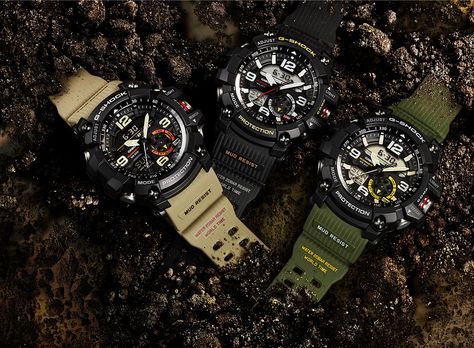 New G-SHOCK Mudmaster GG1000 - watchuseek.com G Shock Mudmaster, New G Shock, Timepiece Design, G Shock Watches, Mens Watches Black, Military Watches, Casio G Shock, Dress Watch, Gshock Watch