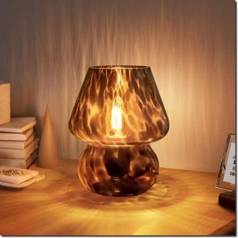 [CommissionsEarned] This mushroom lamp has an elegant, vintage design that adds a touch of classic style to any living room or bedroom. The lamp features a translucent glass stepless dimmable design that provides soft, adjustable lighting that is perfect for a variety of tasks. With its small size, it is ideal for bedside tables or nightstands. The lamp is easy to install and is a great way to add a cozy, warm atmosphere to any room. #vintagelampsforlivingroom Small Nightstand Lamps, Small Bedside Table Lamps, Glass Bedside Lamps, Mid Century Modern Lamp, Nightstand Light, Small Lamps, Retro Lampe, Translucent Glass, Small Lamp