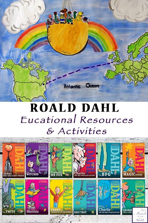 Roald Dahl Art Activities, Roald Dalh, The Witches Roald Dahl, Roald Dahl Activities, Homeschool Literature, Elementary Language Arts Activities, Roald Dahl Day, Roald Dahl Books, The Twits