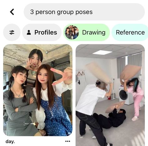 3 Person Poses Drawing, Hair Stenciling, Draw Your Oc, Profile Drawing, Funny Poses, Group Poses, Person Drawing, Draw The Squad, People Poses