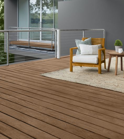 2024 Exterior Stain Color of the Year – Tugboat | Behr Stained Deck Colors, Stained Porch Floor, Valspar Stain Colors Deck, Tugboat Stain Behr, Behr Tugboat Deck Stain, Behr Deck Stain Colors, Behr Deck Over Colors, Cedar Deck Stain, Porch Stain