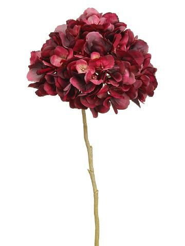 Burgundy Hydrangea Artificial Fall Flower - 29.5" Tall Burgundy Hydrangea, Dior Wedding, Julie James, Country Wedding Flowers, Hello Moto, Red Hydrangea, Silk Hydrangeas, Fall Flower, Pink Rose Flower