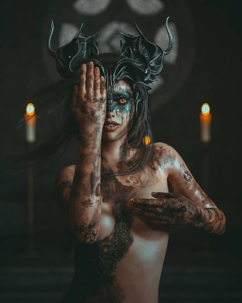 Horror Photography, Gothic Photography, Pagan Goddess, Dark Beauty Photography, Dark Witch, Pagan Art, Arte Van Gogh, Gothic Fantasy Art, Occult Art