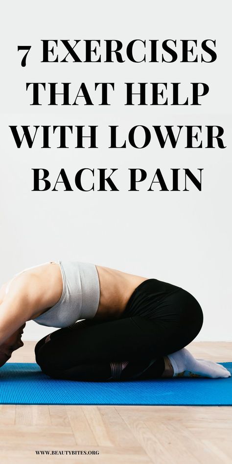 Lower back stretches and exercises to relieve lower back pain! Most of these are yoga stretches and strengthening Pilates exercises that can help alleviate back pain and make you feel better! Include these stretches and exercises in your daily yoga routine or workout routine to prevent injuries! Low Back Pain Exercise, Lower Back Tightness Relief, Stiff Lower Back Remedies, Stretches For Back Spasms, Stretch Lower Back Pain, Pilates For Lower Back Pain, How To Fix Lower Back Pain, Lower Back Cracking Techniques, How To Stretch Your Back