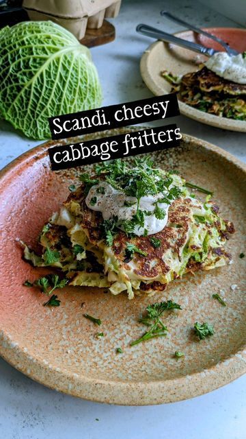 Cabbage Fritters, Cheesy Cabbage, Vegetable Fritters, Savoy Cabbage, Cabbage Recipe, Mango Chutney, Dried Thyme, Herbs Spices, Caraway Seeds