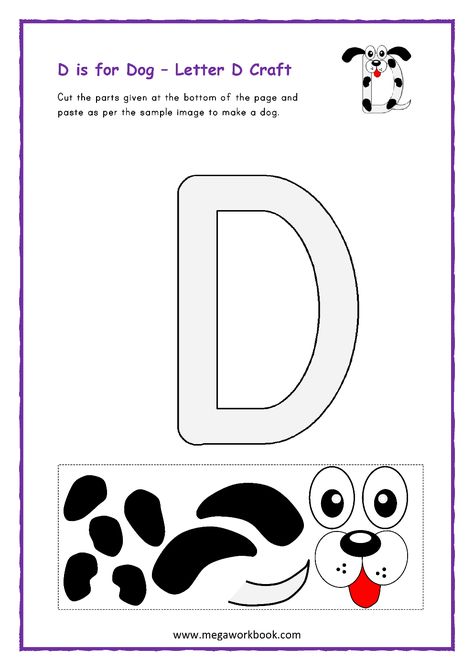 D Worksheets Preschool, D Worksheet, Letter D Crafts, Letter D Worksheet, Worksheet For Preschool, Pre K Worksheets, Letter Recognition Worksheets, Alphabet Crafts Preschool, Abc Crafts