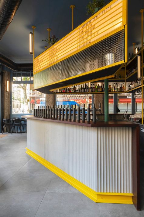 Bar Entrance, Bohemian Cafe, Kitchen Remode, Colorful Bar, Bar Deco, Architecture Restaurant, Beer Store, Bar Interior Design, Corn Dog