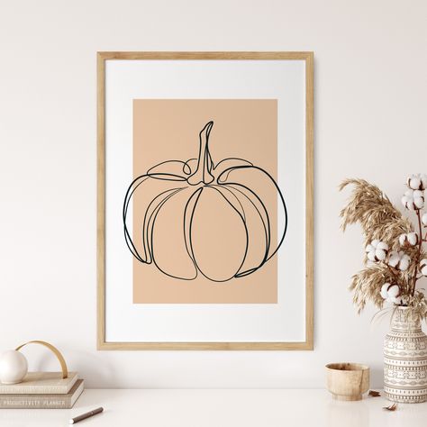 Seasonal Paintings, Boho Fall Decor, Autumn Wall Art, Fall Canvas Painting, Fall Canvas, Minimalist Line Art, Line Art Print, Fall Art, Fall Wall Art