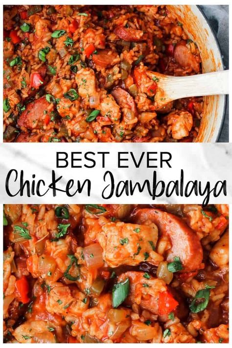 Best Jambalaya Recipe, Chicken Jambalaya Recipe, Cajun Comfort Food, Sausage Jambalaya Recipe, Chicken Jambalaya, Jambalaya Recipe Easy, Cajun Jambalaya, Chicken And Sausage Jambalaya, Sausage Jambalaya