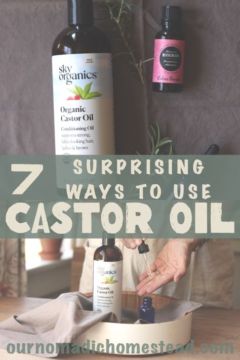 7 Surprisingly Beneficial Ways To Use Castor Oil - Our Nomadic Homestead Ways To Use Castor Oil, Frankensence And Castor Oil Recipe, How To Use Castor Oil, Castrol Oil Benefits, Castor Oil Recipes, Castor Oil On Face Overnight, Uses For Castor Oil, Castor Oil Benefits Skin, Castor Oil For Face