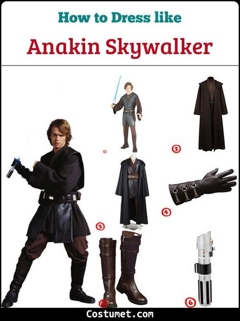 Anikan Skywalker Costume Diy, Anakin Skywalker Inspired Outfit, Star Wars Costumes For Men, Anakin Costume Diy, Diy Anakin Skywalker Costume, Female Anakin Skywalker Costume, Anakin Costume Women, Anakin Outfit, Anakin Skywalker Halloween Costume