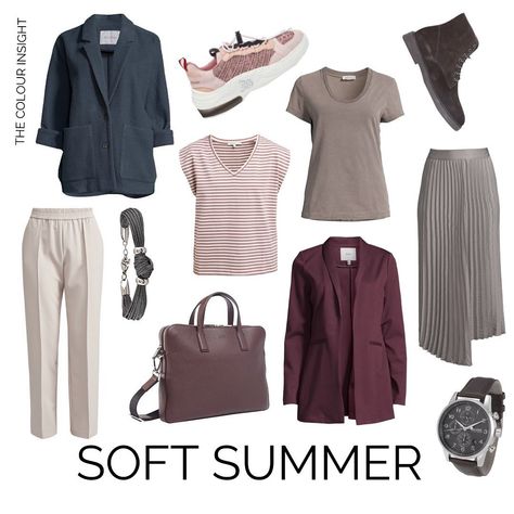 Åsa Sannerheim on Instagram: “Very soft day in the studio today with three Soft Autumns and one Soft Summer. Altough they were all soft, their individual style was…” Winter Outfits For Soft Summer, Soft Summer Dark Academia, Soft Summer Burgundy, Soft Summer Outfits For Fall, Soft Summer Aesthetic Outfits, Soft Summer Outfits Wardrobes, Soft Summer Outfits Aesthetic, Soft Summer Vs Soft Autumn, Soft Summer Red