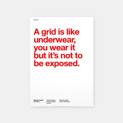 Massimo Vignelli Best Quotes - The Futur Vignelli Poster, Vignelli Design, Quote Layout, Massimo Vignelli, Blogging Quotes, Poster Series, Graphic Quotes, Communication Design, Visual Communication