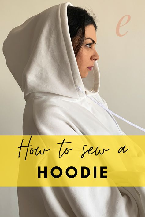 how-to-sew-a-hoodie-sewing-tutorial Oversized Hoodie Pattern, Kangaroo Pocket Pattern, Hoodie Sewing Pattern Free, Clothing Sewing Patterns Free, Hoodie Sewing Pattern, Womens Oversized Hoodie, Hoodie Tutorial, Hoodie Diy, Upcycle Clothes Diy