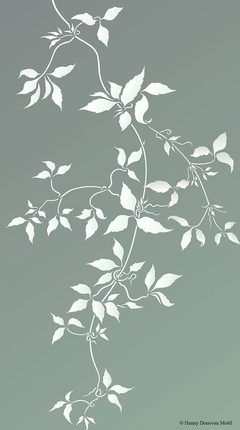 Flowers Stencil Patterns, Leaf Stencil Patterns, Floral Stencil Patterns, Wall Effects, Stencil Flowers, Vines Art, Flowers Stencil, Leaves Stencil, Flower Stencil Patterns