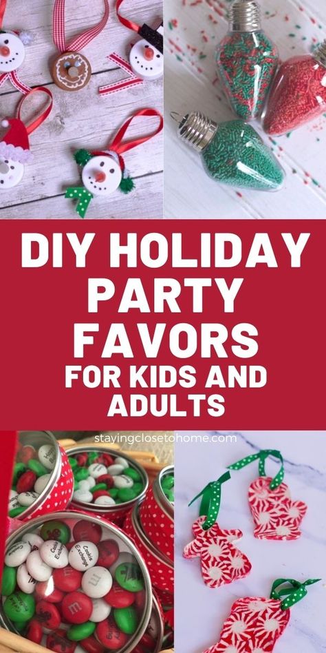 Christmas Party Gift Bags For Adults, Small Gifts For Christmas Party, Christmas Take Home Gifts Party Favors, Christian Christmas Party Favors Diy, Xmas Party Favors For Adults, Homemade Christmas Party Favors, Christmas Table Favors Treats, Christmas Table Gifts Favors Ideas, Party Favor Christmas