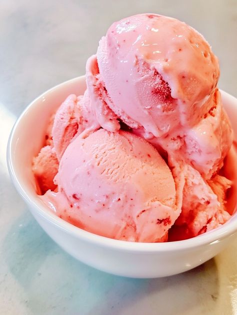 Strawberry Sensation Ice Cream 🍦 Cool off this summer with creamy homemade strawberry ice cream, perfect for family and friends! 🍓🍋🥛  🍓 𝗜𝗻𝗴𝗿𝗲𝗱𝗶𝗲𝗻𝘁𝘀 🍓 For the Strawberry Mixture: 2 cups fresh strawberries, hulled and sliced 🍓 ½ cup granulated sugar 🍬 1 tablespoon lemon juice 🍋 For the Ice Cream Base:  2 cups heavy cream 🥛 1 cup whole milk 🥛 ¾ cup granulated sugar 🍬 1 tablespoon vanilla extract 🌿 Pinch of salt 🧂 Ice Cream Lollipop, Homemade Strawberry Ice Cream, Ice Cream Pink, Pink Ice Cream, Strawberry Sorbet, Ice Cream Base, Strawberry Picking, Everyday Quotes, Cream Base