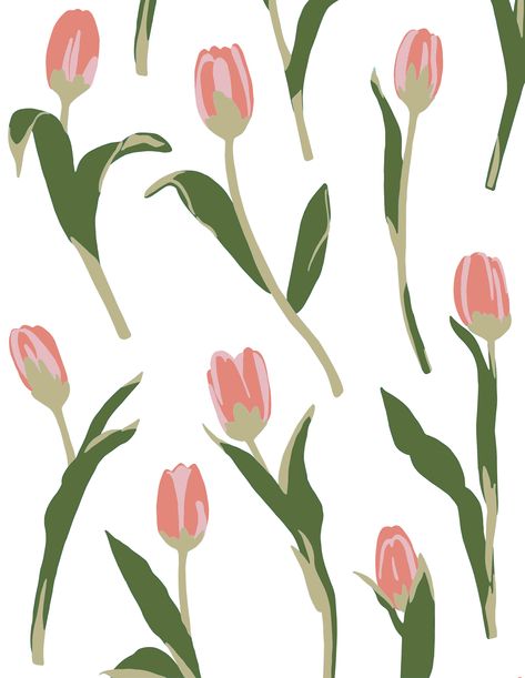 Tulips for the spring season! This pattern is by textile designer Ammi Lahtinen, available for licensing through Patternsfrom agency www.patternsfrom.fi Tulip Graphic Design, Tulip Graphic, Spring Patterns Design, Tulips Design, Tulips Pattern, Aalto University, City Nature, Finger Henna Designs, Right Here Right Now