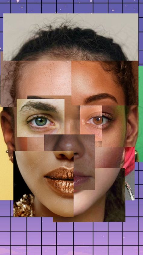 #face #collage Collage Of People Faces, Magazine Face Collage, Collage Of Faces, Digital Collage Aesthetic, Face Collage Photography, Collage Faces Art, Merging Photography, Collage Person, Face Collage Art