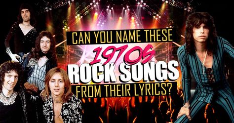 How many of these '70s rock songs can you name from just a few lines of lyrics? Take up the quiz challenge now! Music Quizzes, Music Quiz, Resident Events, Stop The Rain, Rollin Stones, Bridge Over Troubled Water, Events Ideas, Born To Run, Rock Songs