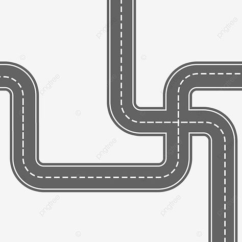 Road Doodle, Highway Drawing, Road Intersection, Road Icon, Road Drawing, Black Road, Math Design, Drawing Steps, City Highway