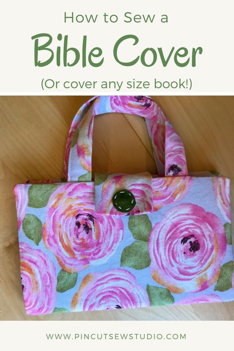 Book Cover Sewing, Sew Tutorials, Cover Video, Bible Cases, Bible Bag, Fabric Book Covers, Book Cover Diy, Bible Cover, Book Pins