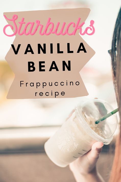 Copycat Vanilla Bean Frappuccino, Home Starbucks Drinks, At Home Starbucks Drinks, Vanilla Bean Frappachino, Frappachino Recipe, Vanilla Bean Frappuccino Recipe, Frappuccino Recipes, Starbucks Vanilla Bean, Vanilla Frappe