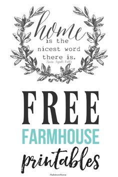 Printable Signs Free, Farmhouse Printables, Kitchen Printables, Farmhouse Printable, French Farmhouse Decor, Free Printable Wall Art, Free Printable Art, Printable Images, Free Stencils