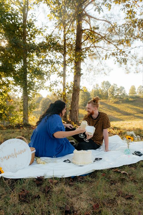 Cute Intimate Gender Reveal, Gender Reveal Cake Picnic, Private Gender Reveal Photoshoot, Gender Reveal Just For Husband And Wife, Picnic Gender Reveal Photoshoot, Gender Reveal Picnic Ideas, Gender Reveal Intimate Ideas, Gender Reveal Ideas Intimate, Cake Gender Reveal Photoshoot