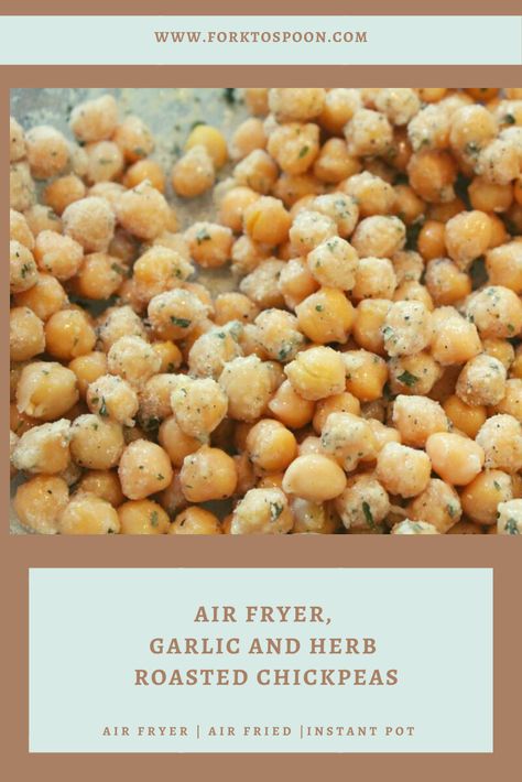 Air Fryer Recipes Chickpeas, Air Fryer Roasted Chickpeas, Chickpea Air Fryer, Roasted Chickpeas In Air Fryer, Air Fryer Garbanzo Beans, Garlic Roasted Chickpeas, Garbanzo Beans In Air Fryer, Air Fryer Chickpeas Recipes, Airfryer Roasted Chickpeas