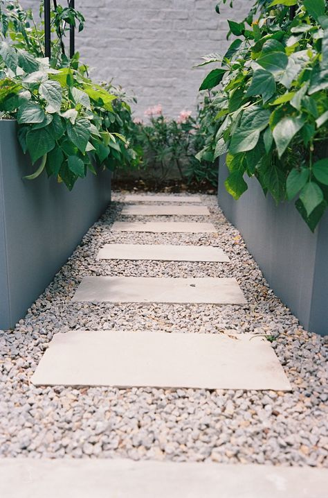 Gravel Front Garden, Gravel Front Garden Ideas, Rooted Garden, Limestone Gravel, Gravel Gardens, Front Garden Ideas, Gravel Pathway, Gravel Landscaping, Side Yard Landscaping