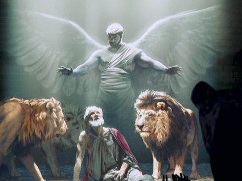 this is a great painting of the protection Daniel had while in the lions den Daniel In The Lions Den, Daniel In The Lion's Den, Bible Tattoos, Daniel And The Lions, Lion's Den, Christian Graphics, God Is Amazing, Bible Images, Family Worship