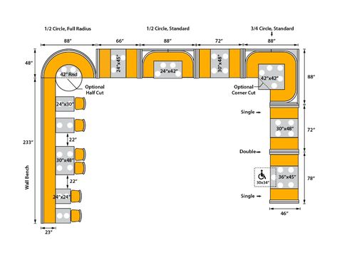 Architecture of Restaurant Booths - Booth Layout & Design Restaurant Furniture Layout, Restaurant Seating Layout, Restaurant Booth Design, Booth Architecture, Rustic Restaurant Interior, Banquette Restaurant, Restaurant Banquette, Booth Layout, Restaurant Booth Seating