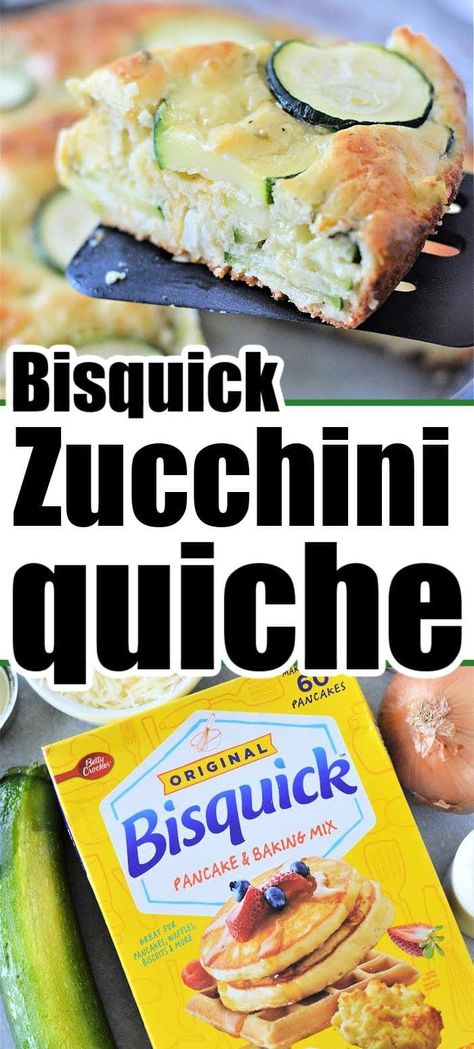 Bisquick Zucchini Quiche recipe with eggs and crustless too. Vegetarian dinner option with eggs from protein and light crust on the outside of the egg pie. #quiche #zucchiniquiche #bisquickrecipes Zucchini Quiche Recipes Bisquick, Bisquick Quiche Recipes, Bisquick Zucchini Squares, Zucchini Pie With Bisquick, Bisquick Zucchini Pie, Crustless Zucchini Quiche Recipes, Zucchini Quiche Recipes Crustless, Impossible Zucchini Pie Bisquick, Zucchini Quiche Crustless Bisquick