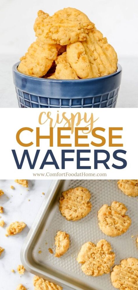 Cheese Wafers Recipe, Cookies With Rice Krispies, Wafers Recipe, Cheese Wafers, Savory Cookies, Savoury Treats, Cracker Recipe, Cheesy Appetizer, Southern Comfort Food