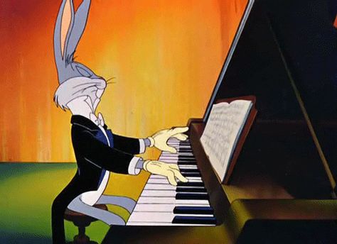 Music so good you can't Handel it - Album on Imgur Warner Brothers Cartoons, Best Cartoons Ever, Piano Beginner, Thats All Folks, Looney Tunes Cartoons, Saturday Morning Cartoons, Old Cartoons, Classic Cartoons, Bugs Bunny