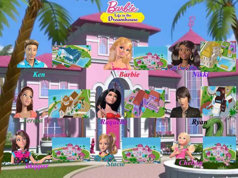 Barbie Life In The Dreamhouse, Life In The Dreamhouse, Mickey Mouse Images, Barbie Dreamhouse, Easy Valentine Crafts, Barbie Summer, Barbie Cartoon, Cartoon House, Pink House