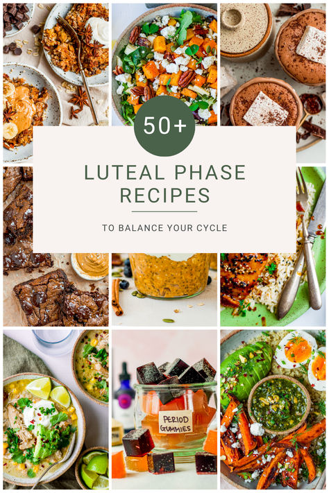 Meals For Your Cycle, Luteal Phase Cycle Syncing, Menstrual Phase Vegan Recipes, Foods To Eat In Luteal Phase, Luteal Phase Oatmeal, How To Lengthen Luteal Phase, Luteal Phase Soup Recipes, Recipes Luteal Phase, Teas For Luteal Phase