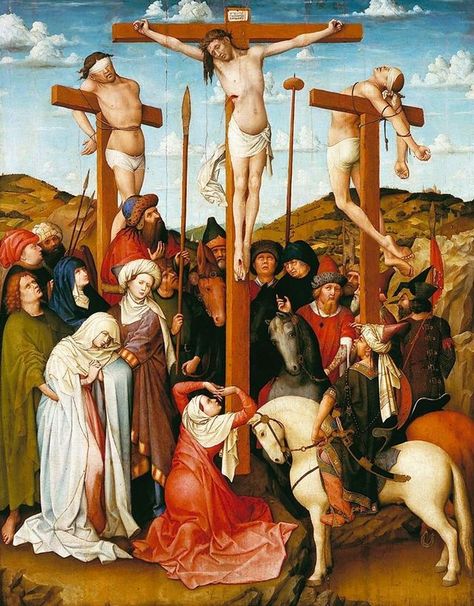 Robert Campin, Painting Reference, Crucifixion Of Jesus, Christian Images, Baroque Art, Mary Magdalene, Catholic Art, Classical Art, Easter Sunday