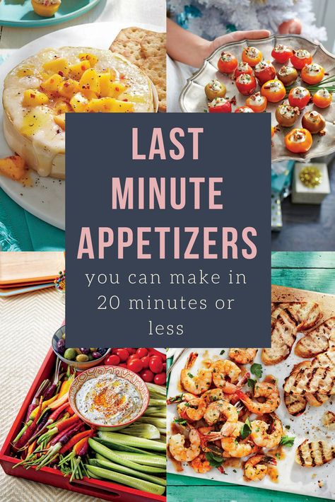 Last Minute Snacks For A Party, Easy To Go Appetizers, Appetizers For Family Gathering, Easy Diy Appetizers, Last Min Appetizers, Easy Appetizers To Make The Night Before, Appetizer That Can Sit Out, Fast And Easy Appetizers For Party, Host Food Appetizers